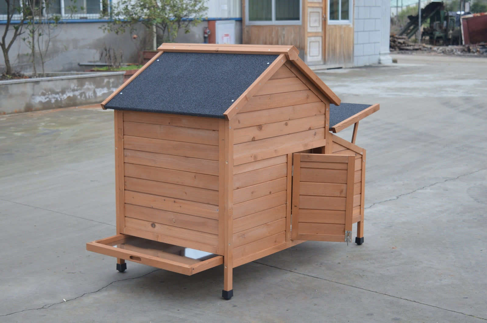 Brown Chicken Coop Rabbit Hutch Cat Cage Hen Chook House