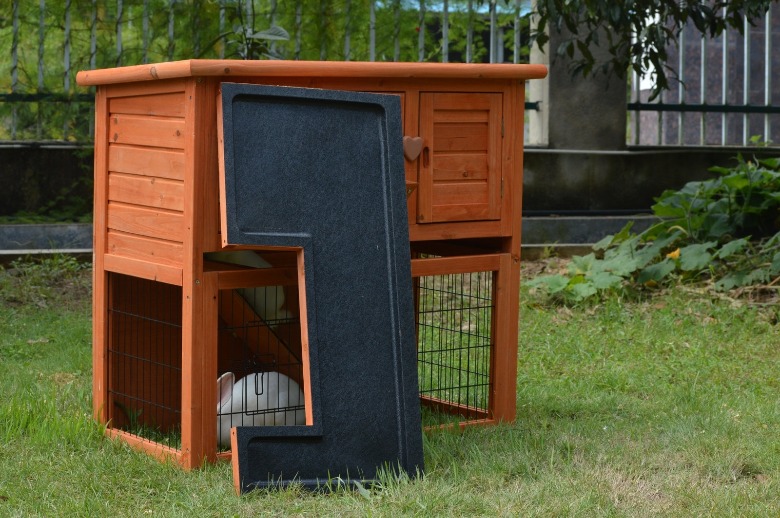 Double Storey Rabbit Hutch Guinea Pig Cage , Ferret cage W Pull Out Tray