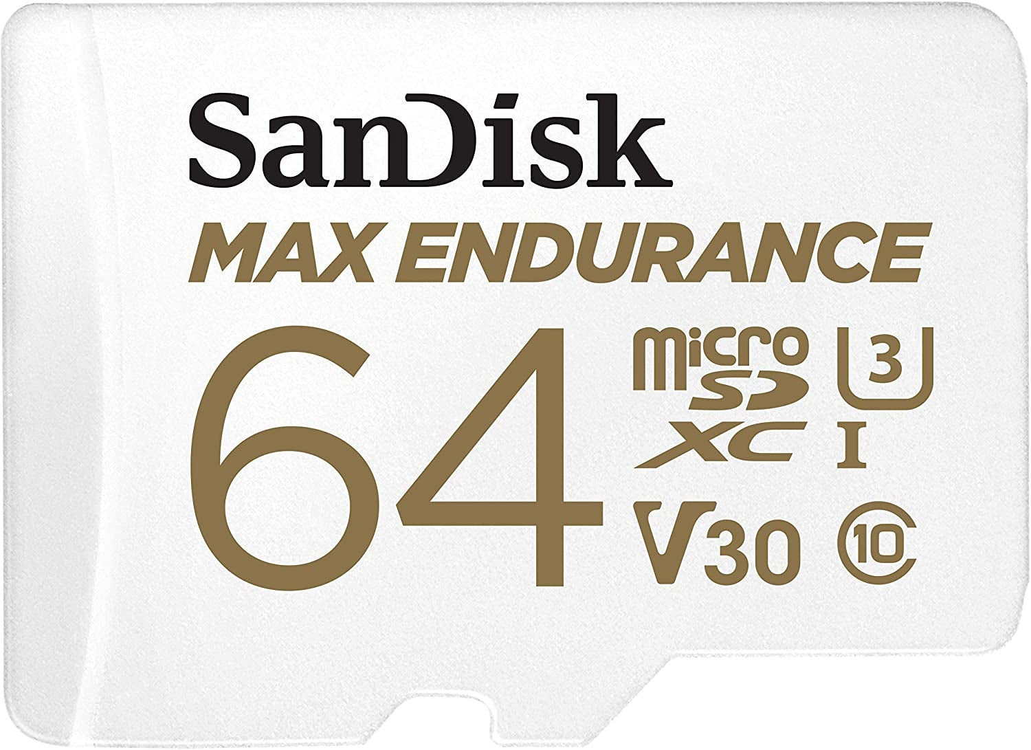 Sandisk Max Endurance Microsdxc Card SQQVR 64G (30 000 HRS) UHS-I C10 U3 V30 100MB/S R 40MB/S W SD Adaptor SDSQQVR-064G-GN6IA