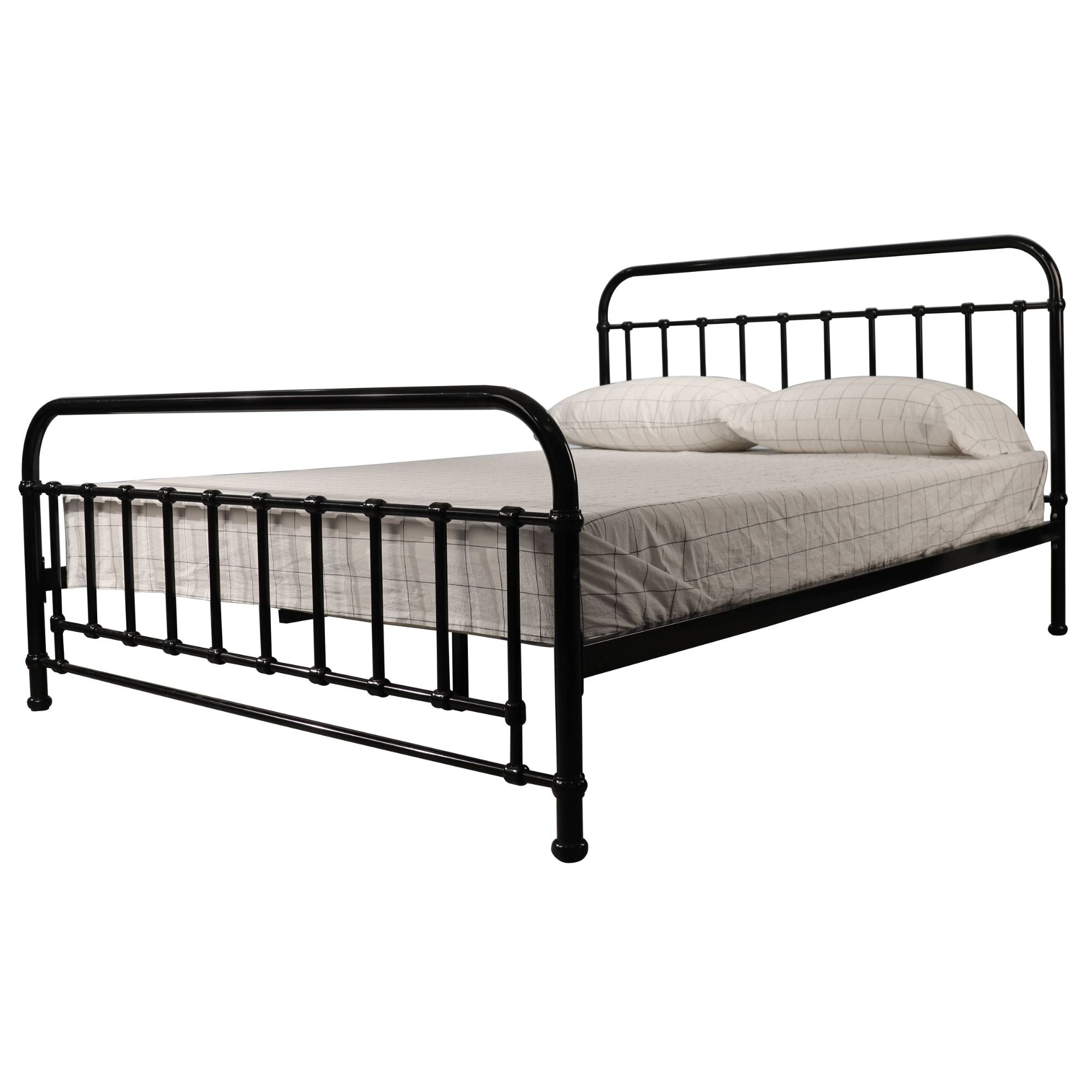 Metallica Queen Bed Size Metal Frame Platform Mattress Base - Black