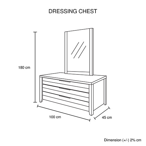 5 Pieces Bedroom Suite Natural Wood Like MDF Structure Double Size Oak Colour Bed, Bedside Table, Tallboy & Dresser