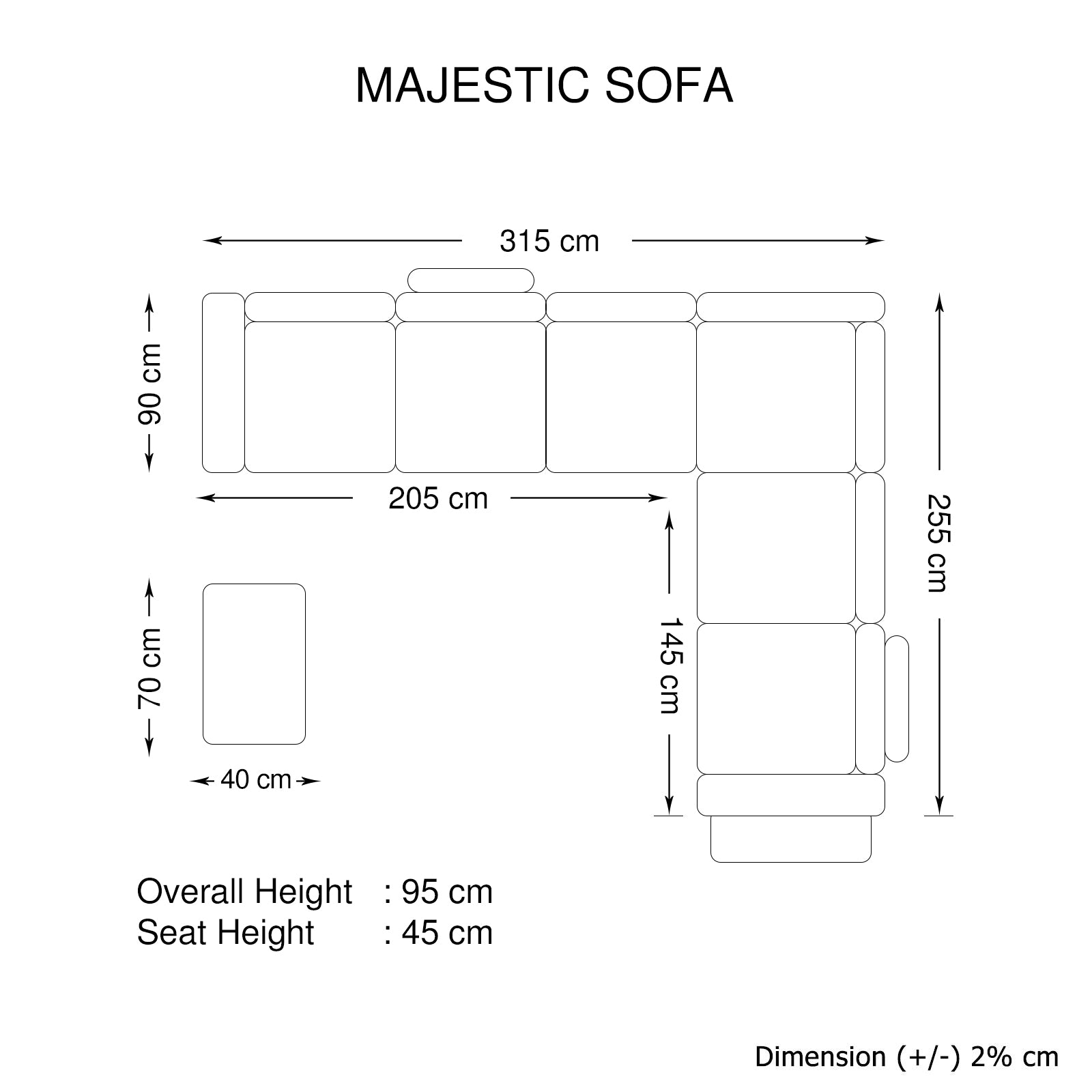 Lounge Set Luxurious 6 Seater Faux Leather Corner Sofa Living Room Couch in Black with 2x Ottomans