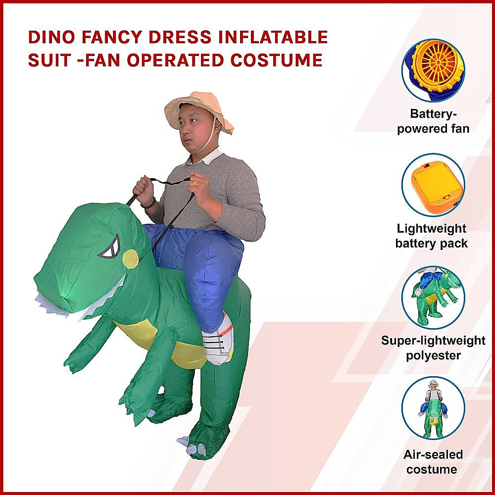 DINO Fancy Dress Inflatable Suit -Fan Operated Costume