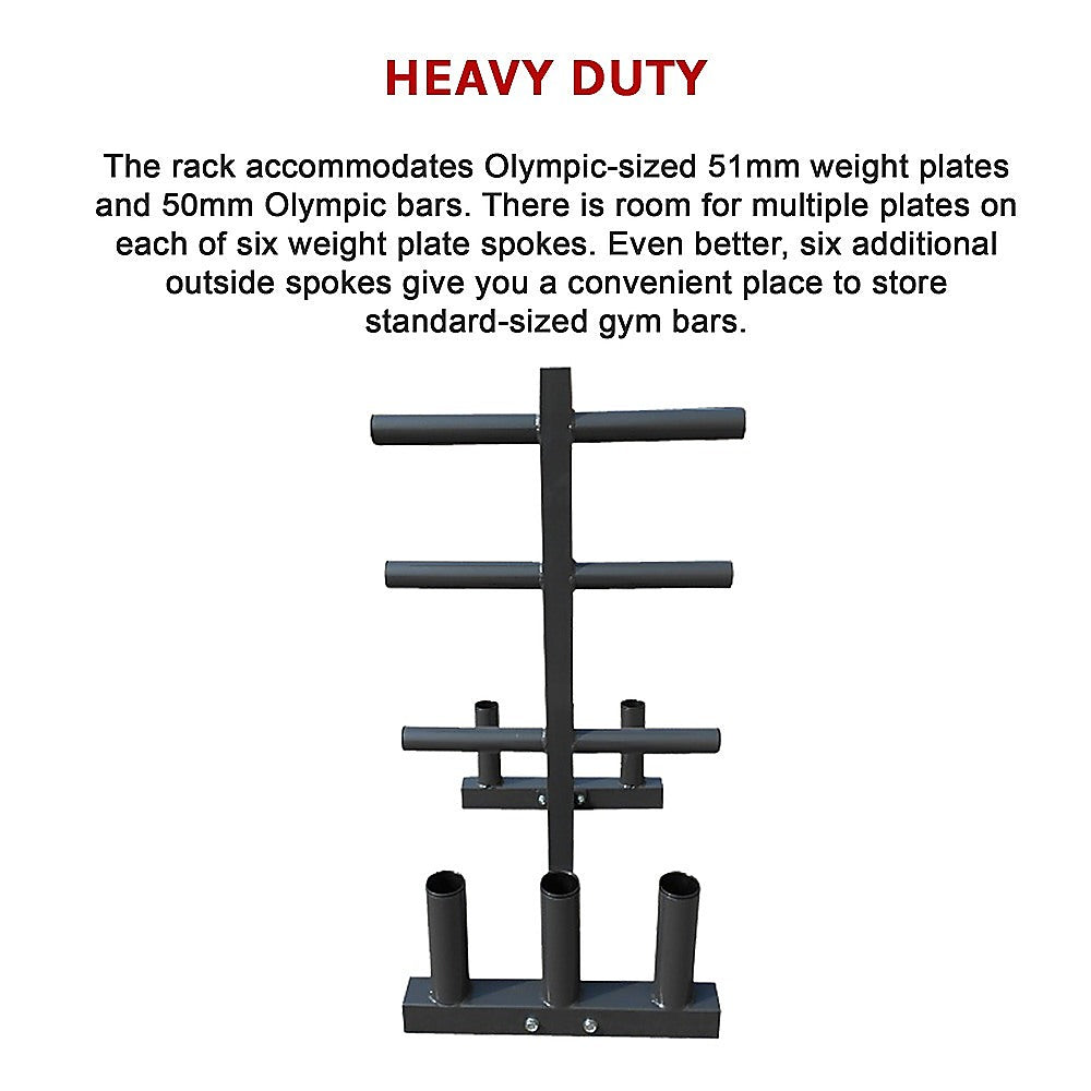 Olympic Weight Tree Bar Rack Holder Storage