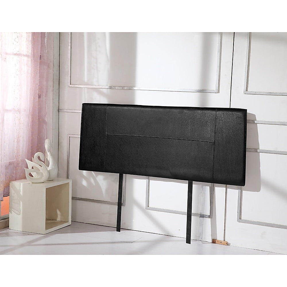 PU Leather Queen Bed Headboard Bedhead - Black