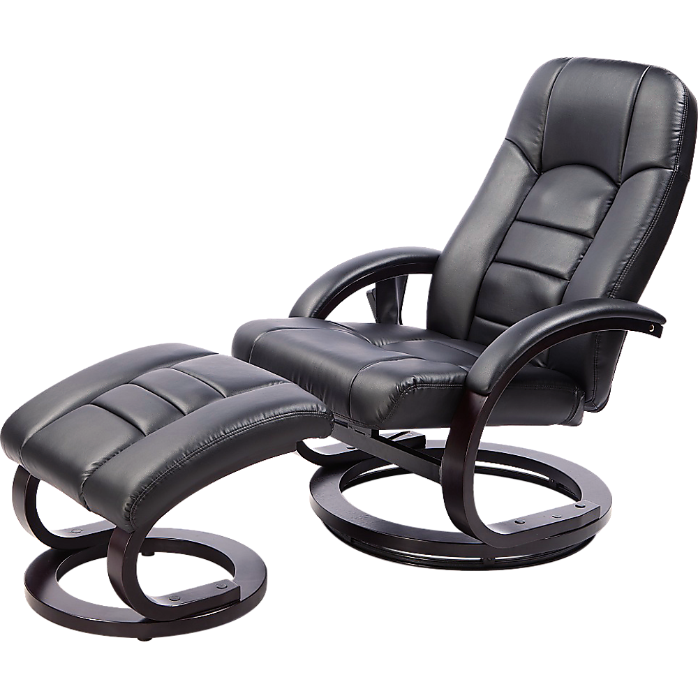 PU Leather Massage Chair Recliner Ottoman Lounge Remote