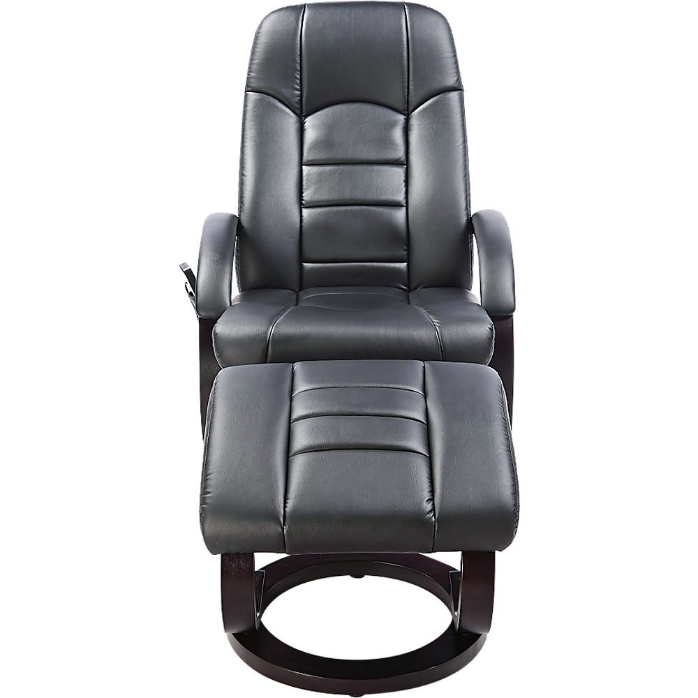 PU Leather Massage Chair Recliner Ottoman Lounge Remote