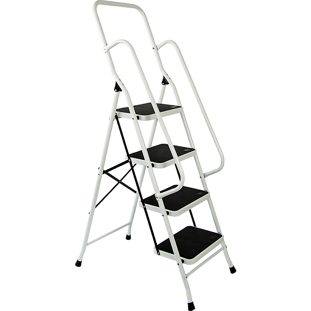 Foldable Non Slip 4 Step Steel Ladder