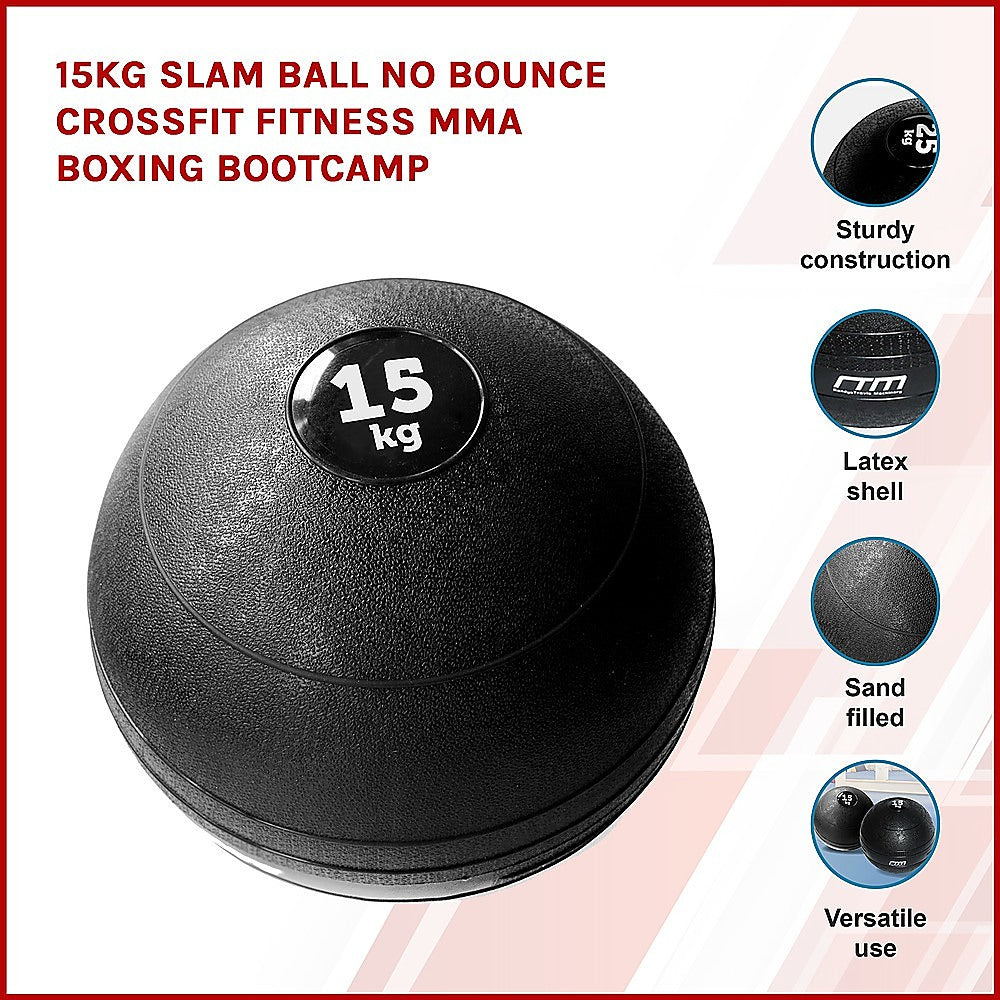 15kg Slam Ball No Bounce Crossfit Fitness MMA Boxing BootCamp