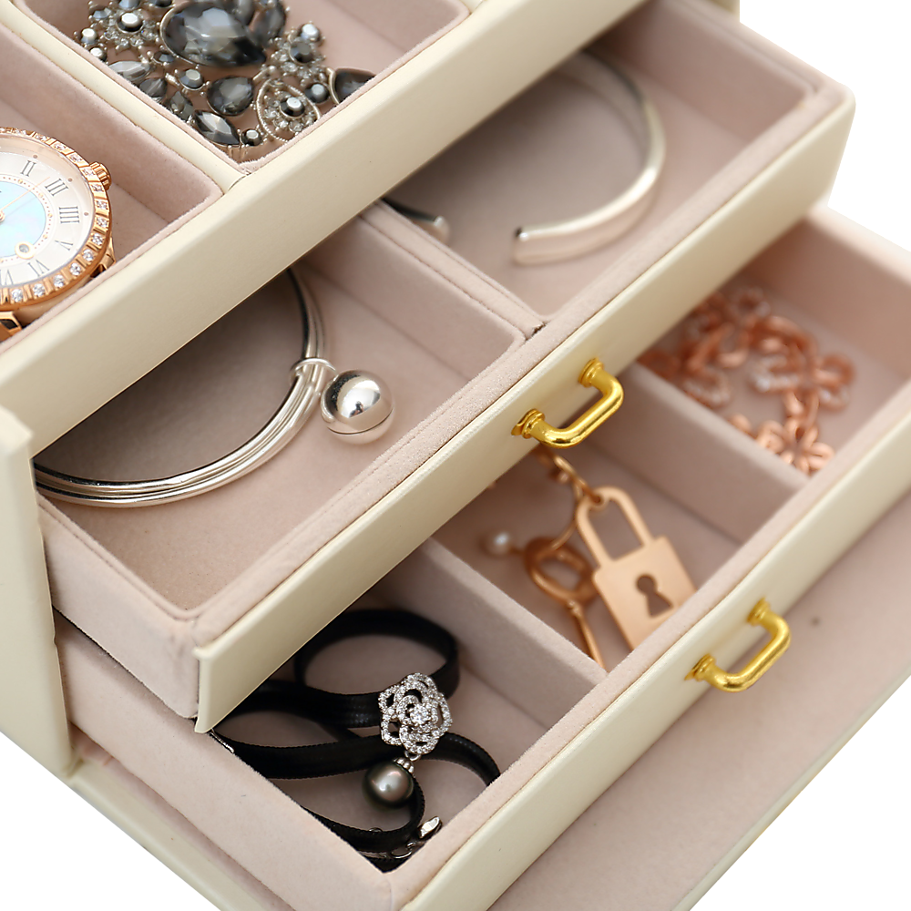 Jewellery Storage Box Girls Rings Necklaces Display Organiser Storage Case