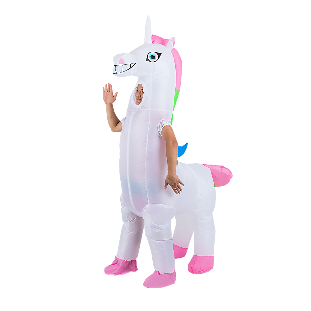 Giant Unicorn Fancy Dress Fan Inflatable Costume  Suit