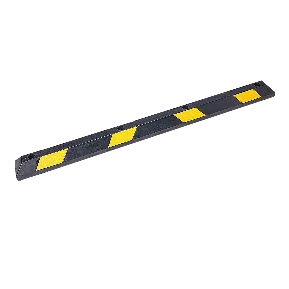 180cm Heavy Duty Rubber Curb Parking Guide Wheel Driveway Stopper Reflective Yellow