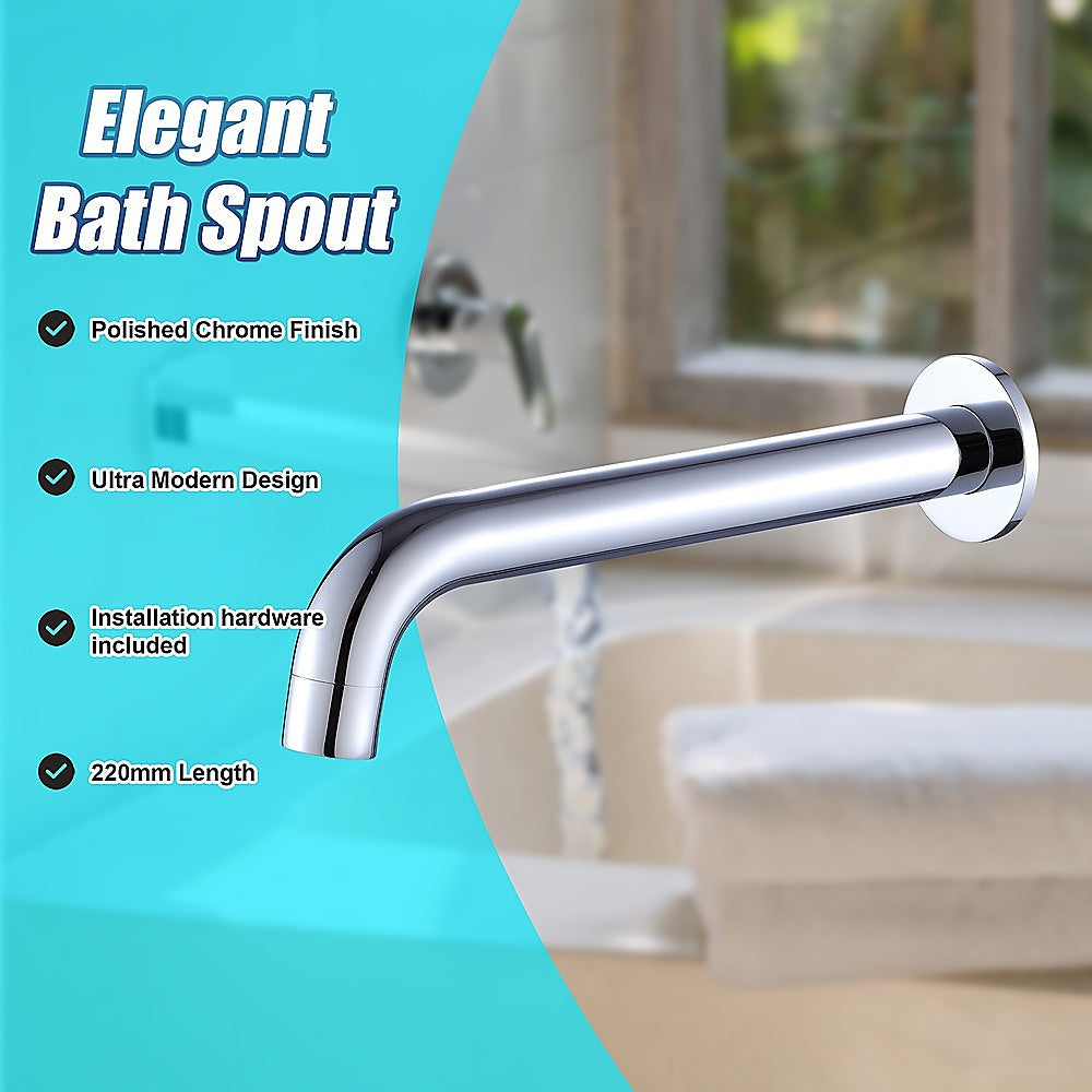 220mm Bath Spout Polished Chrome Finish