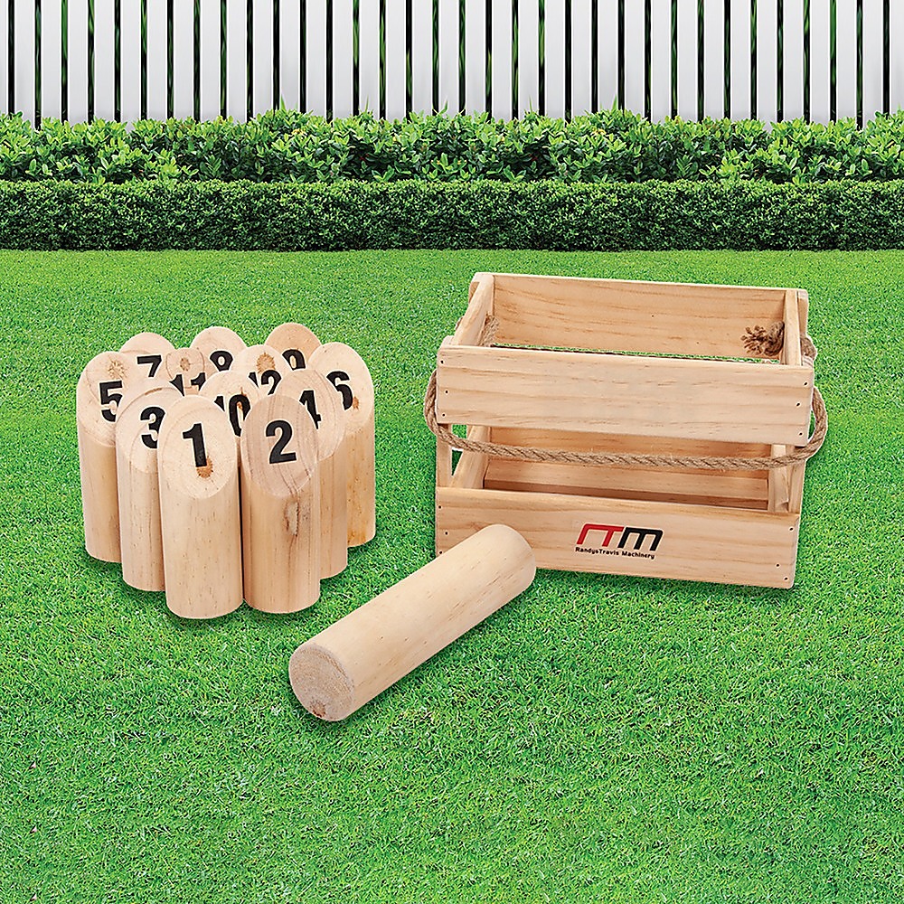 Number Toss Wooden Set Outdoor Games with Carry Case