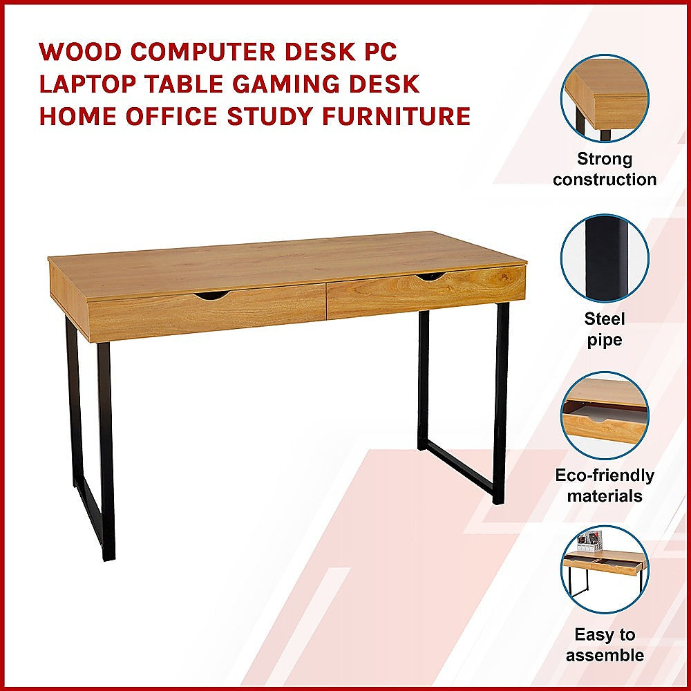 Wood Computer Desk PC Laptop Table Gaming Desk Home Office Study Furniture