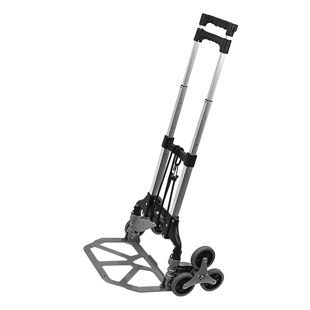 Stair Climbing Trolley 6 Wheels Aluminium Folding Hand Cart Climb Steps