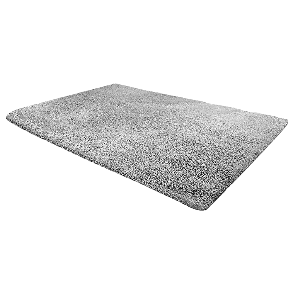 230x200cm Floor Rugs Large Shaggy Rug Area Carpet Bedroom Living Room Mat - Grey