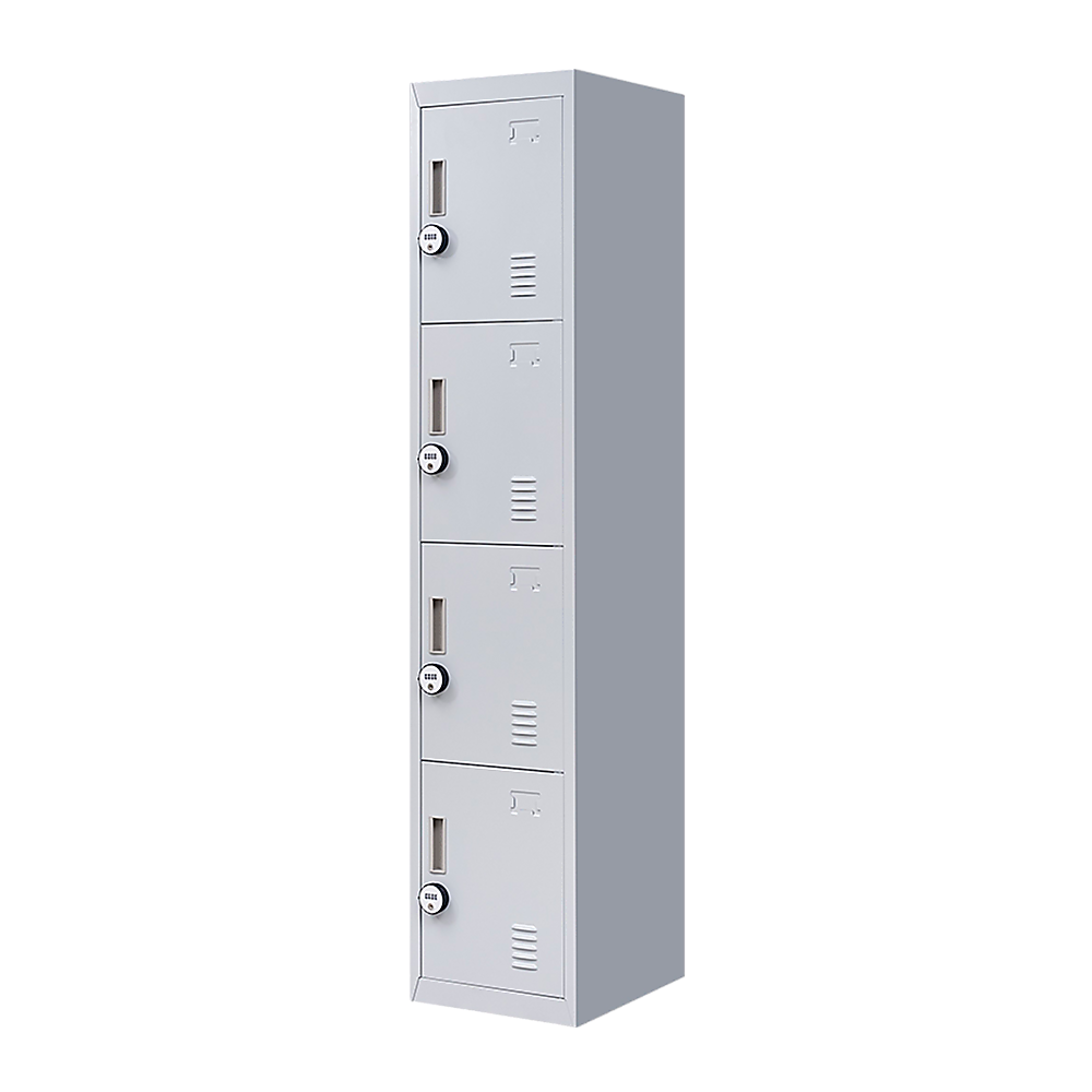 4-Door Vertical Locker for Office Gym Shed School Home Storage