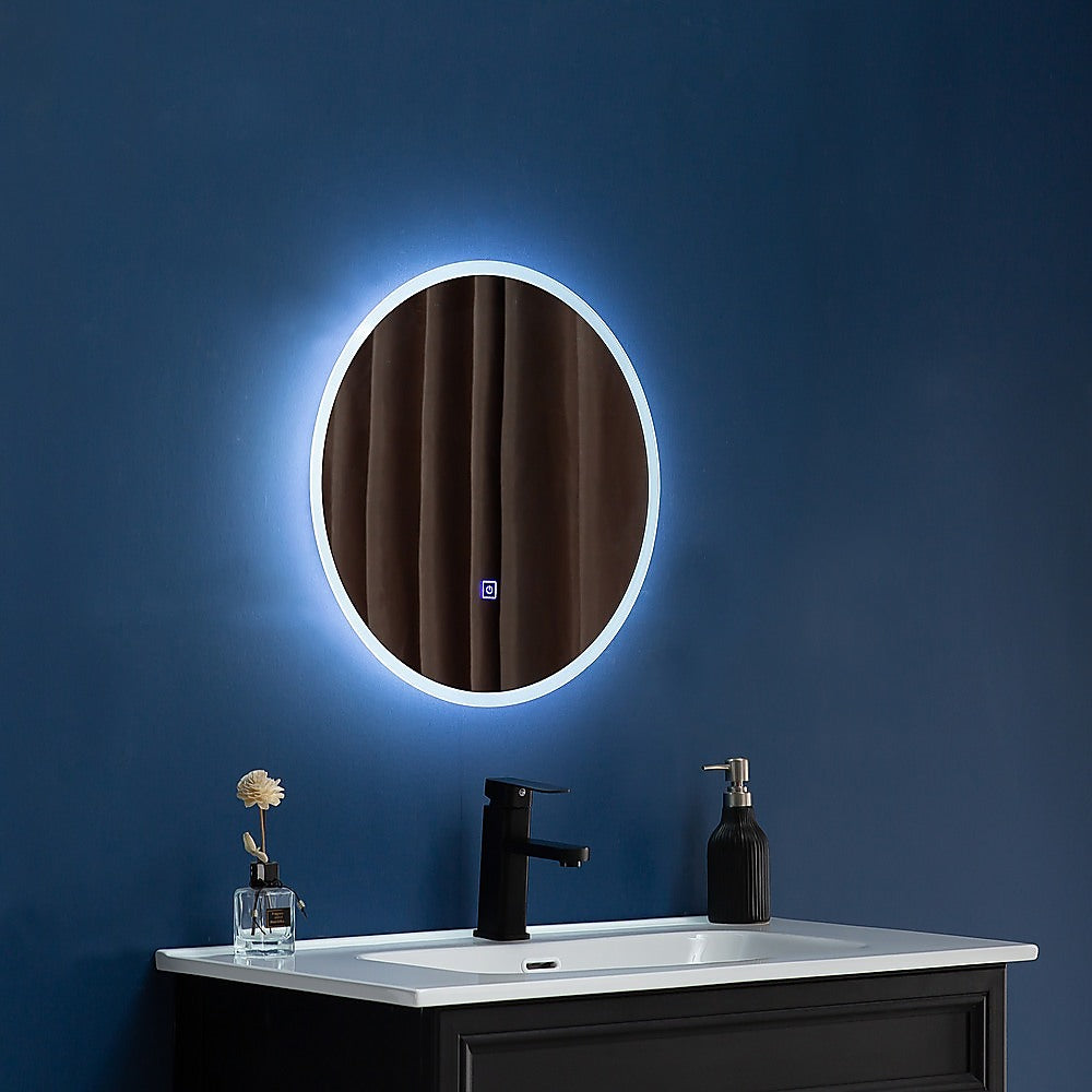 70cm LED Wall Mirror Bathroom Mirrors Light Decor Round