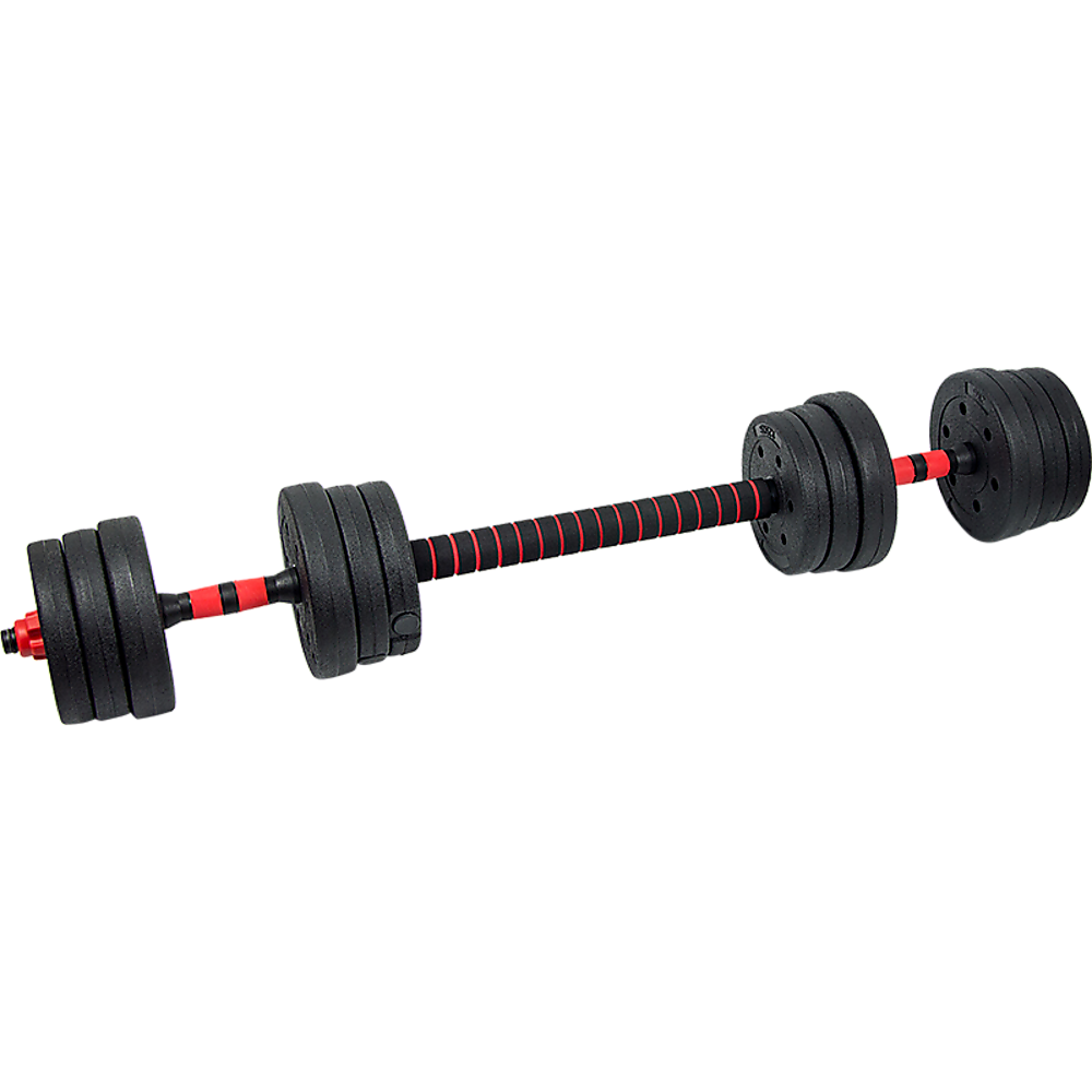 20kg Adjustable Rubber Dumbbell Set Barbell Home GYM Exercise Weights