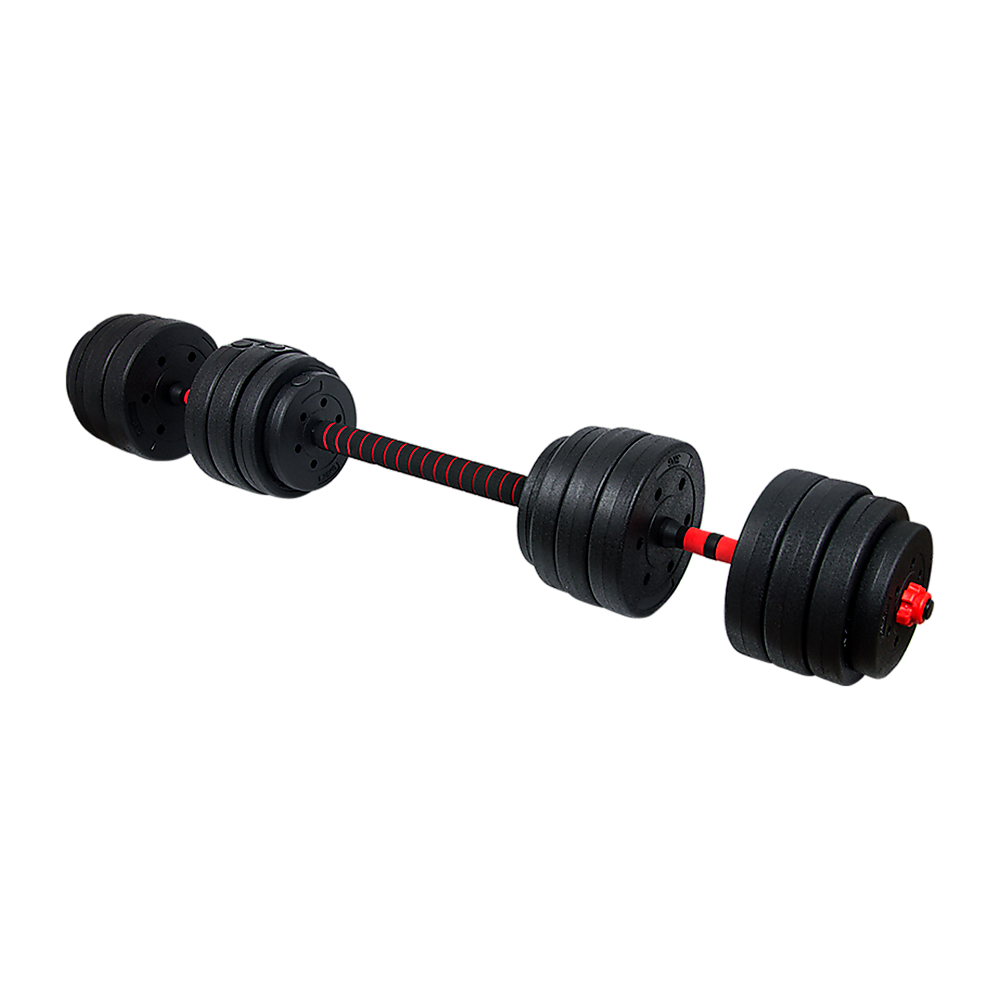 40kg Adjustable Rubber Dumbbell Set Barbell Home GYM Exercise Weights