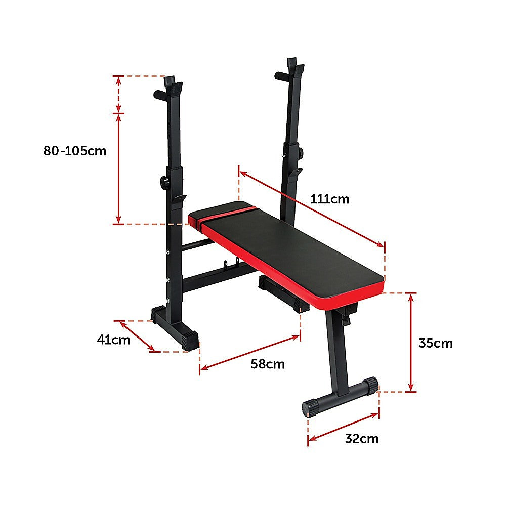 Folding Flat Weight Lifting Bench Body Workout Exercise Machine Home Fitness