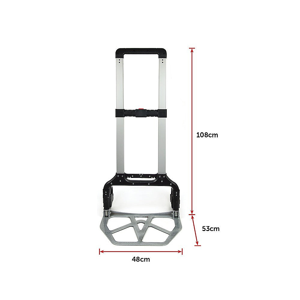 150KG Portable Cart Folding Dolly Push Truck Hand Collapsible Luggage Trolley