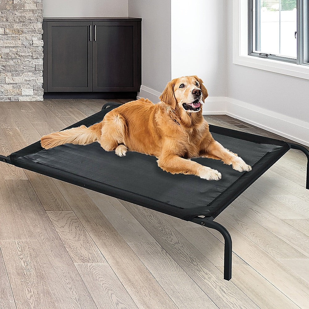 110 x 80cm Elevated Pet Sleep Bed Dog Cat Cool Cot Home Outdoor Folding Portable