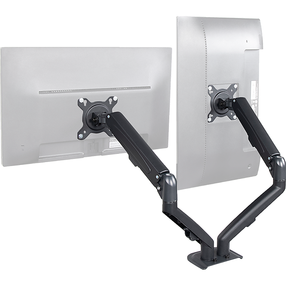 Dual Screen Gas-strut Monitor Stand Mount Desktop Bracket for LED/LC