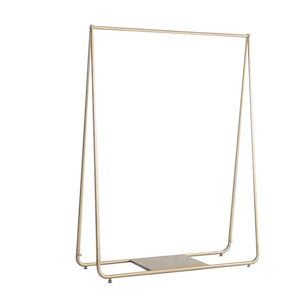 Gold Clothing Retail Shop Commercial Garment Display Rack