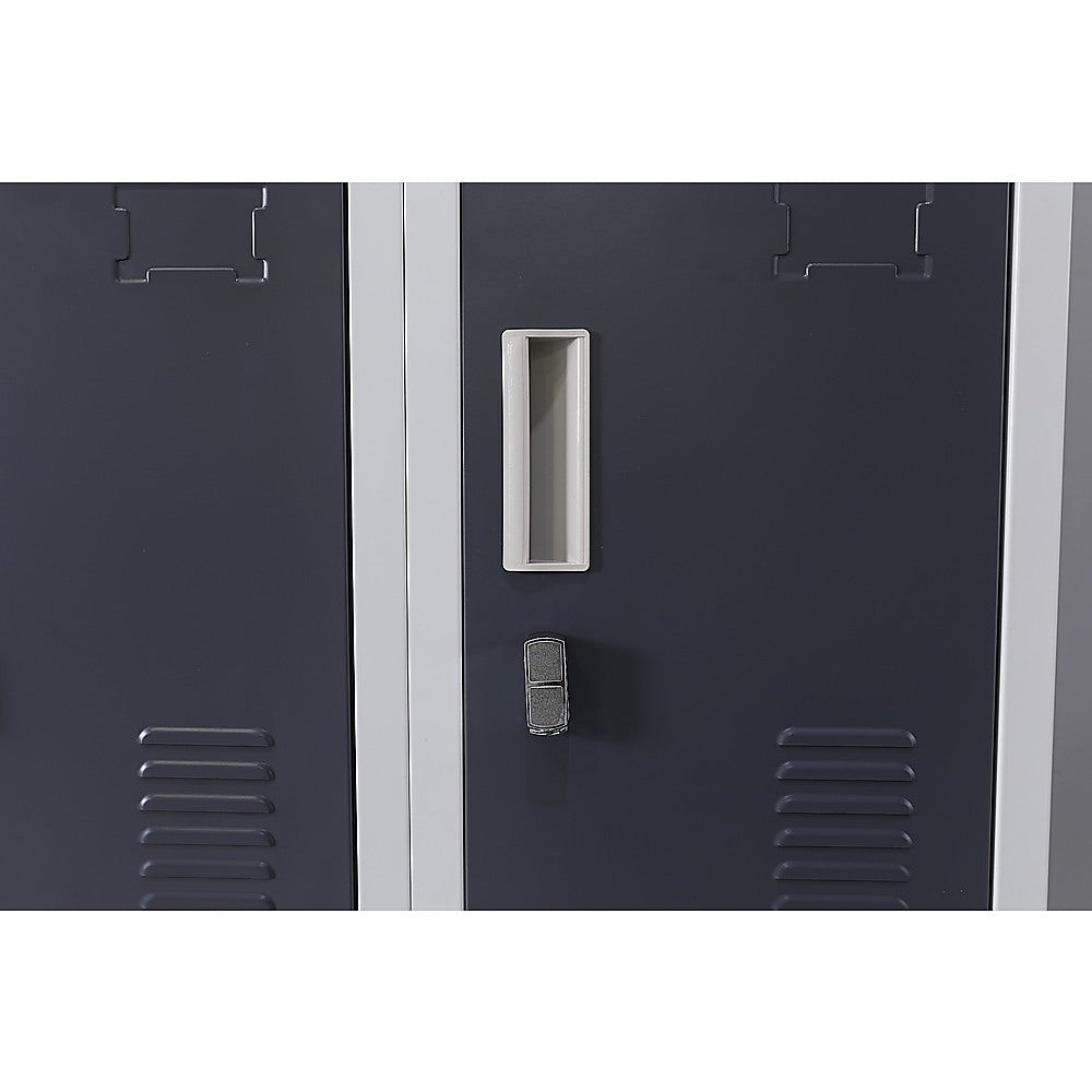 12-Door Locker for Office Gym Shed School Home Storage - Padlock-operated