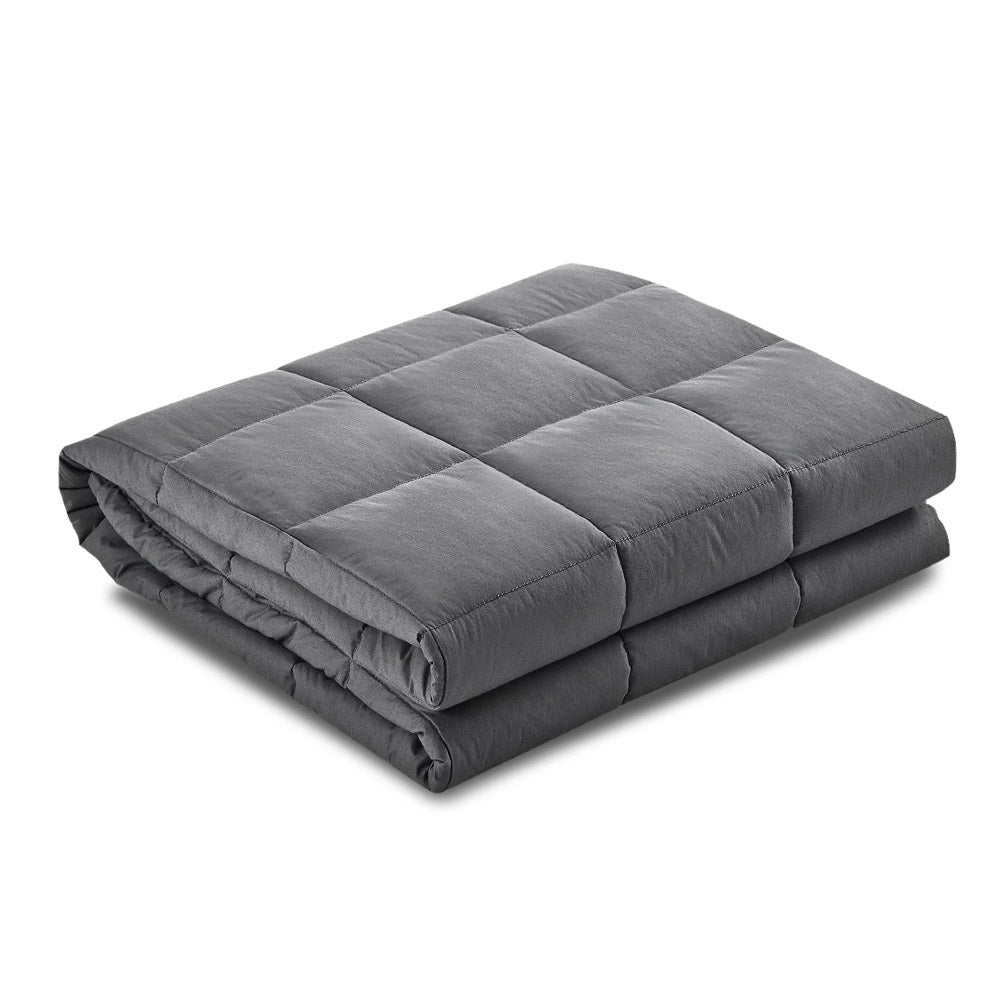 Weighted Blanket Kids 2.3KG Heavy Gravity Blankets Microfibre Cover Comfort Calming Deep Relax Better Sleep Grey