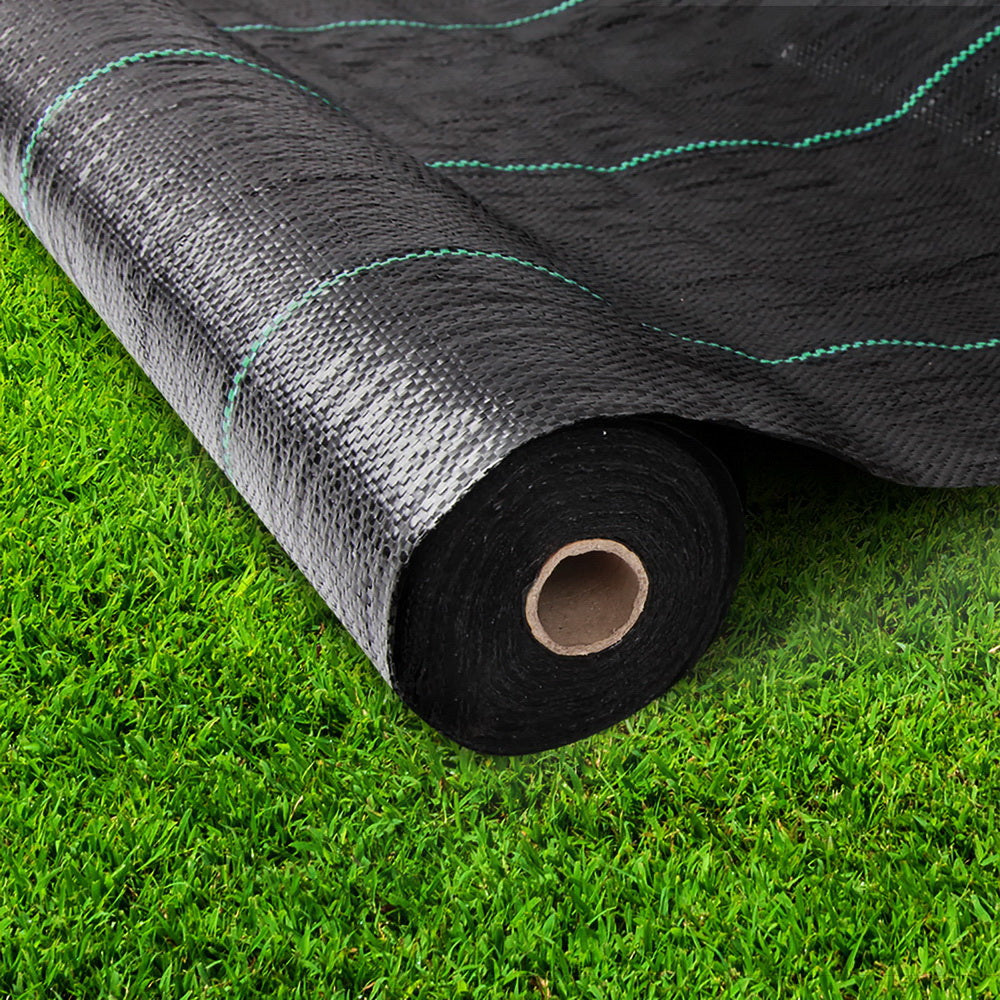 Instahut 0.915m x 50m Weedmat Weed Control Mat Woven Fabric Gardening Plant