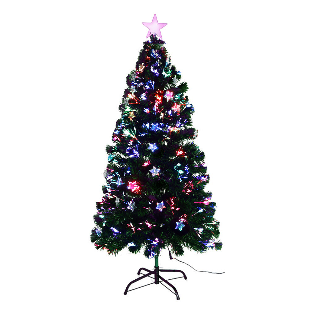 Jingle Jollys 1.2M 4FT LED Christmas Tree Xmas Optic Fiber Multi Colour Lights