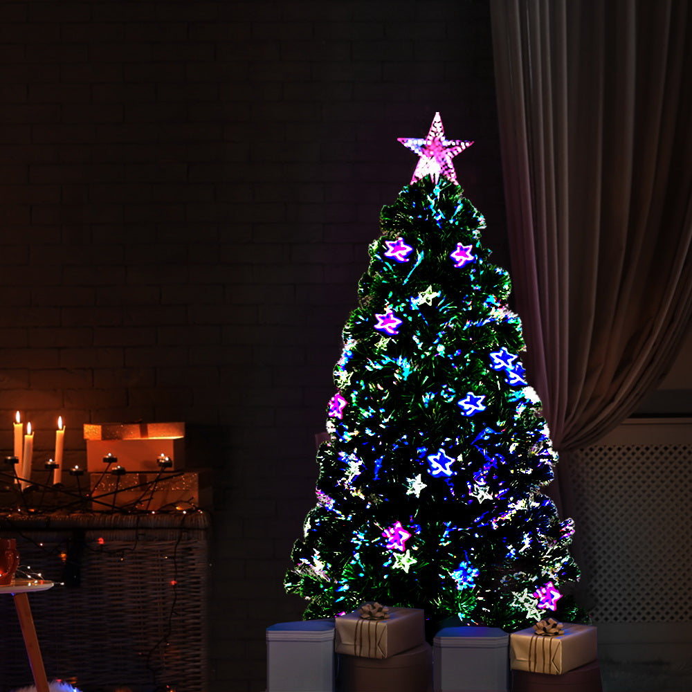 Jingle Jollys 1.2M 4FT LED Christmas Tree Xmas Optic Fiber Multi Colour Lights