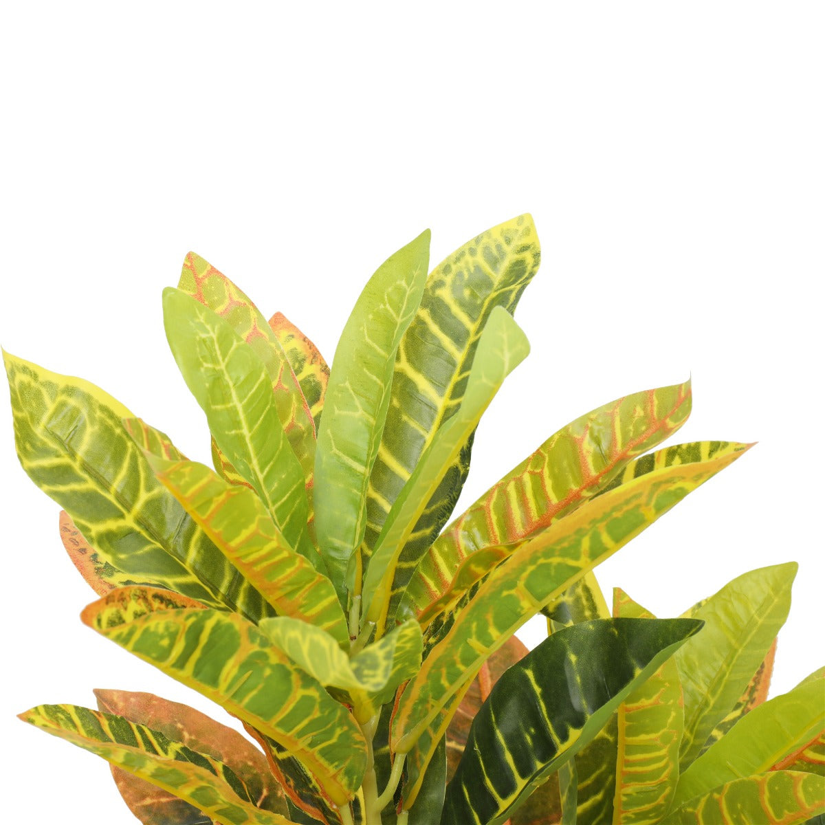 Artificial Potted Flaming Zebra (Codiaeum variegatum / crotons) 55cm