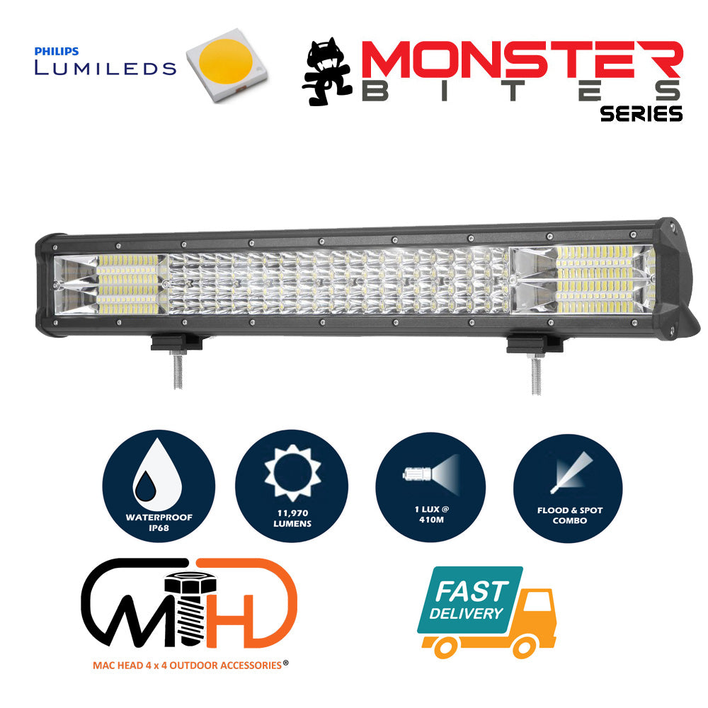 20 inch Philips LED Light Bar Quad Row Combo Beam 4x4 Work Driving Lamp 4wd